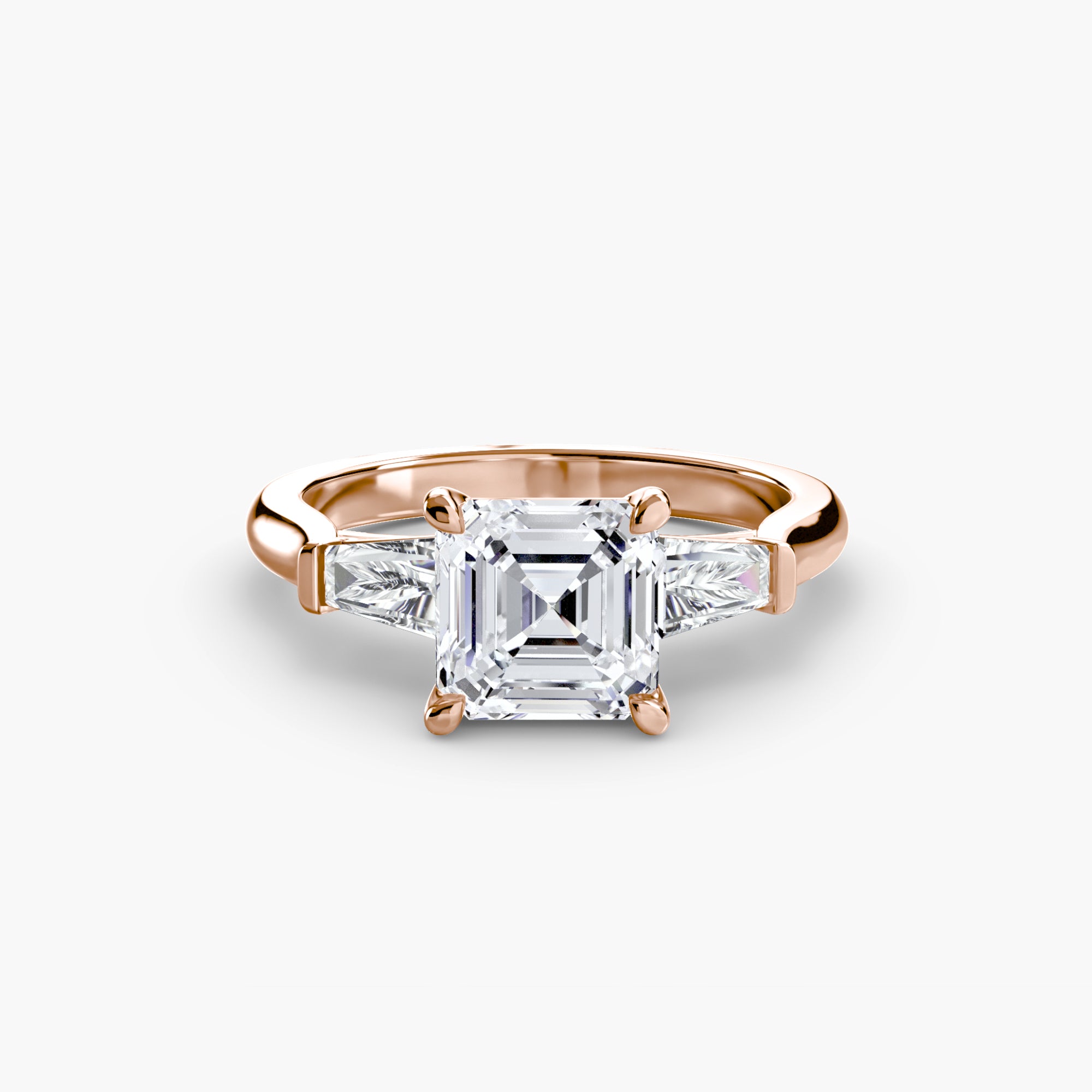 Three-Stone Ring (Baguette Side Stones) - VTC Watches