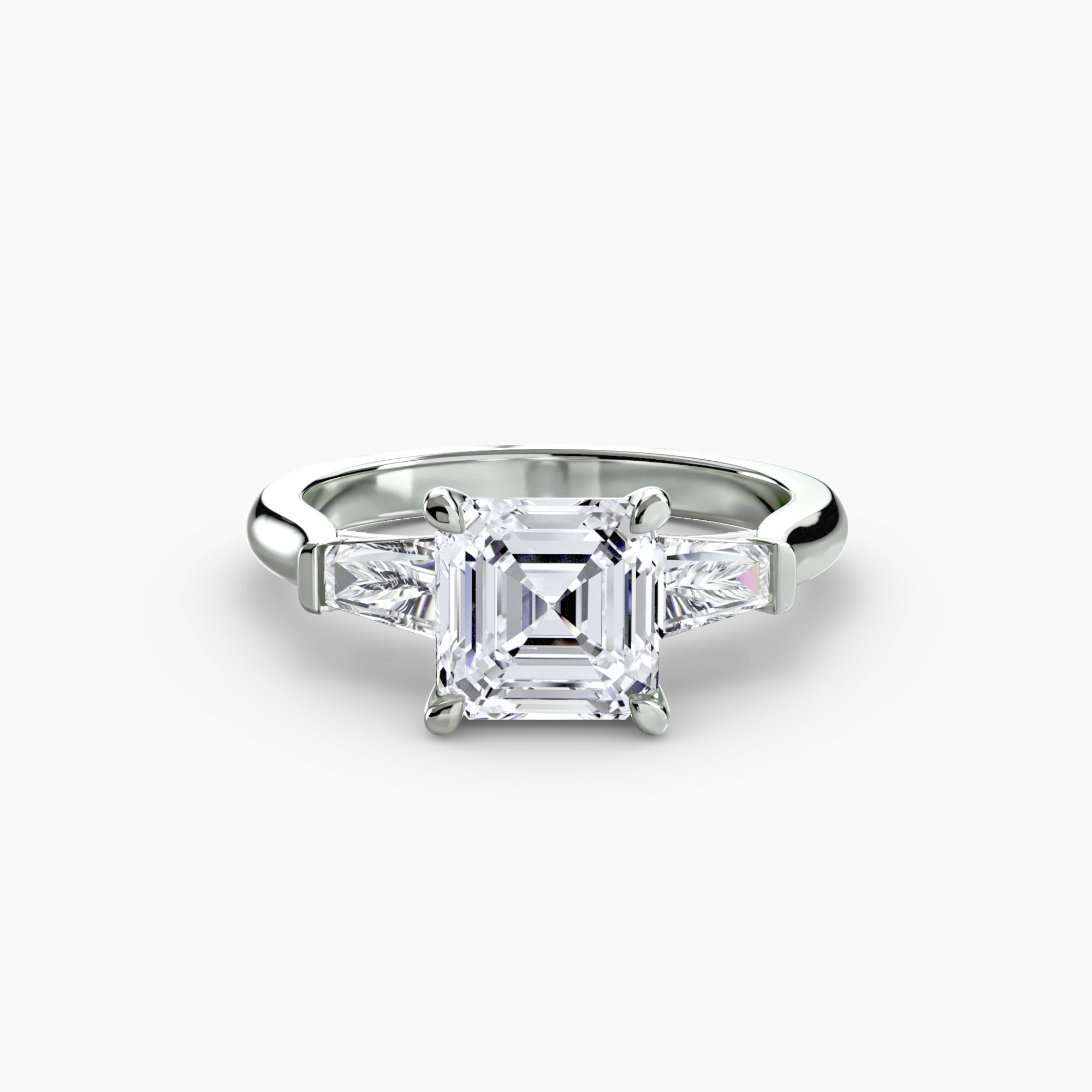 Three-Stone Ring (Baguette Side Stones) - VTC Watches