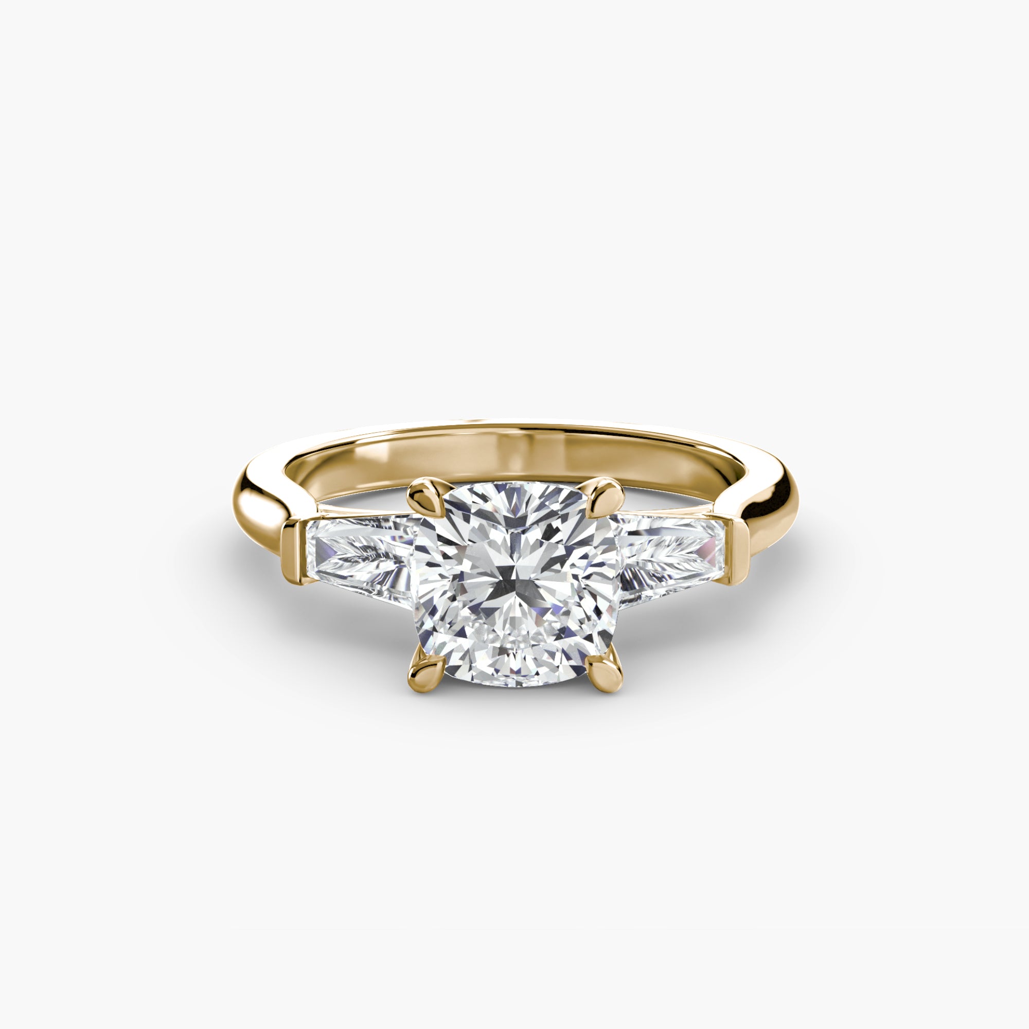 Three-Stone Ring (Baguette Side Stones) - VTC Watches