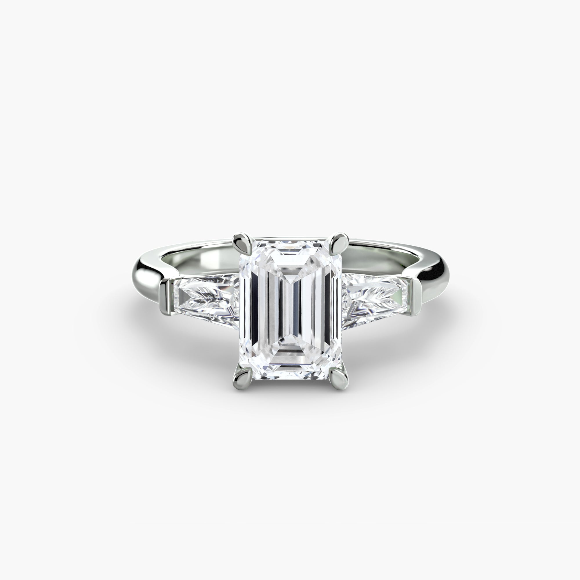 Three-Stone Ring (Baguette Side Stones) - VTC Watches
