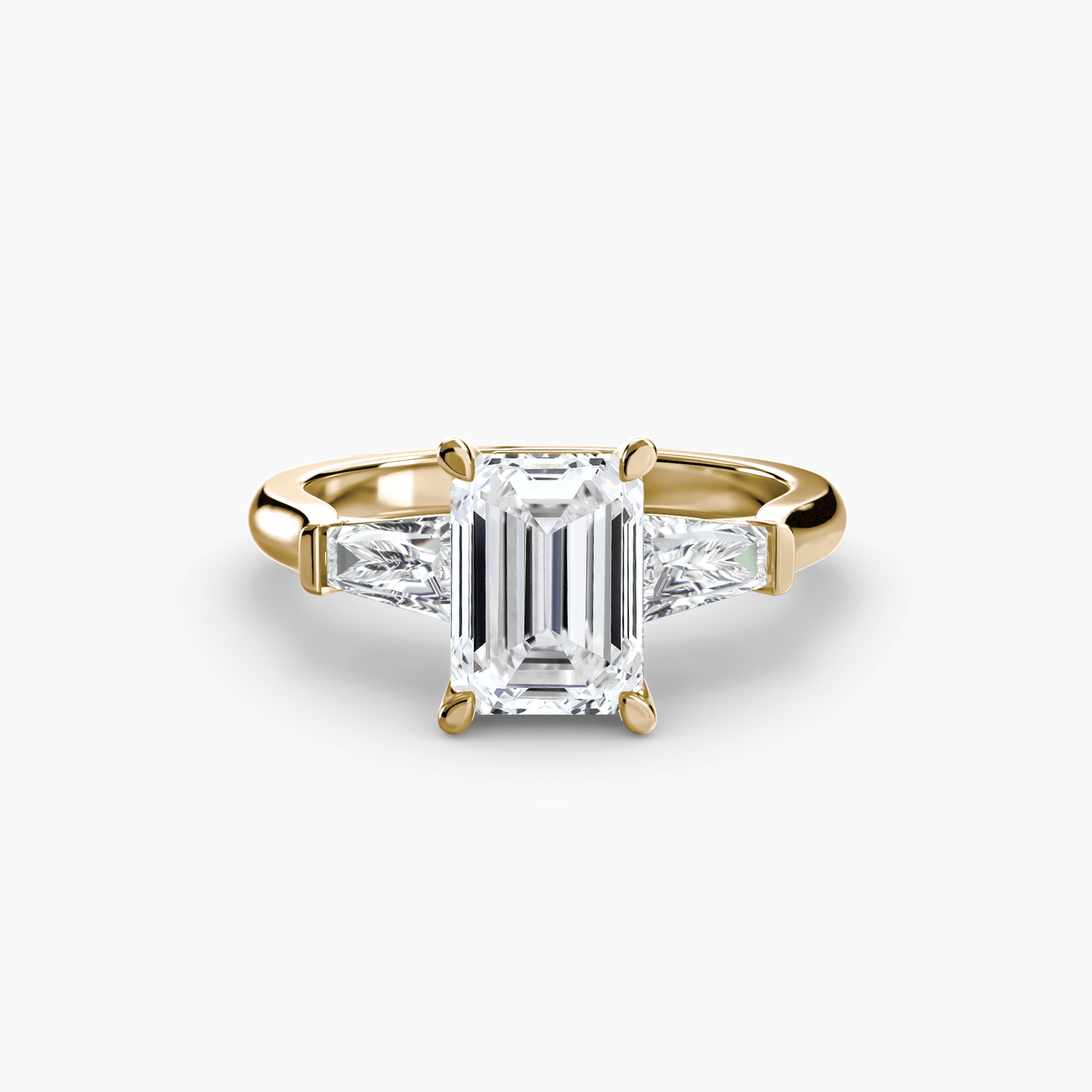 Three-Stone Ring (Baguette Side Stones) - VTC Watches