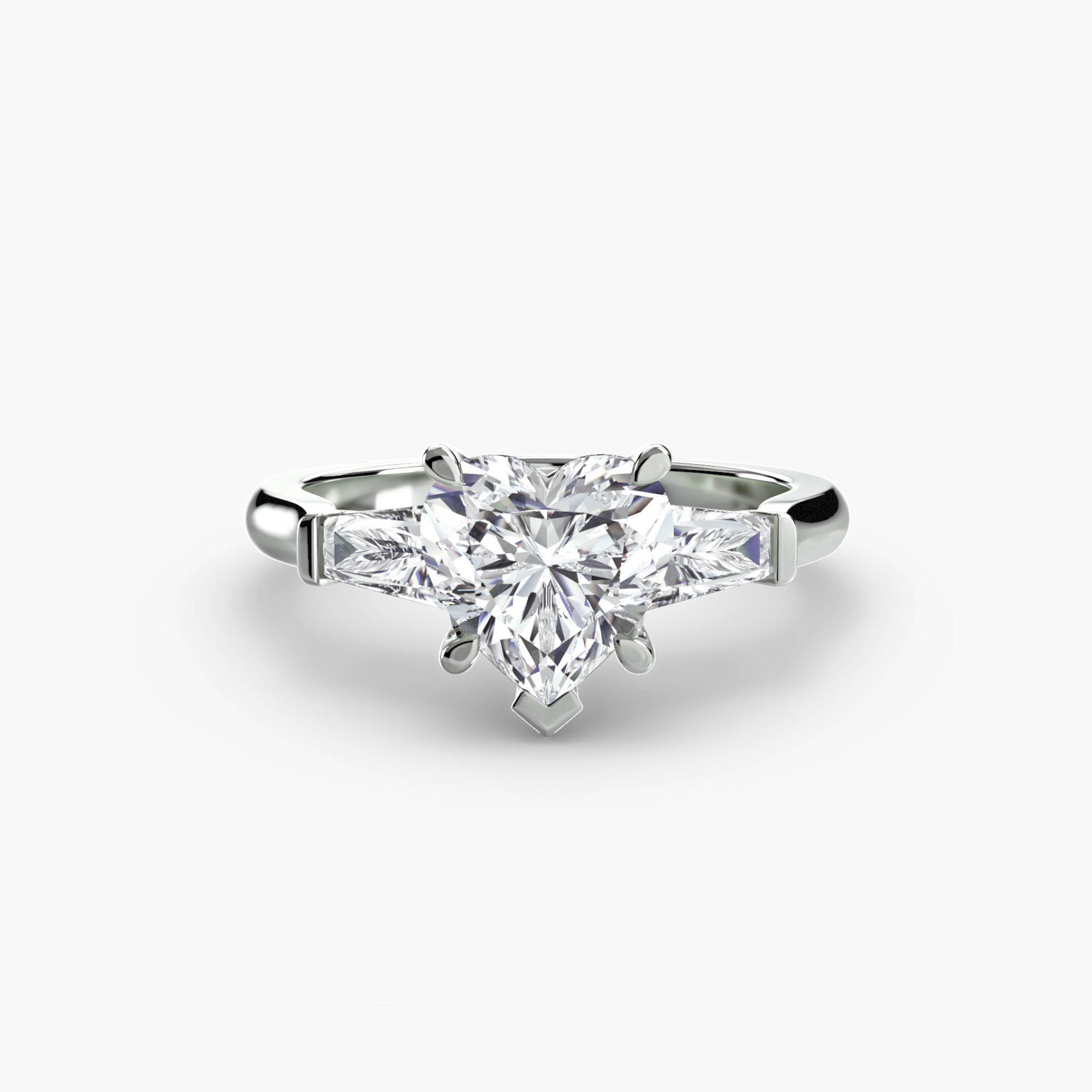 Three-Stone Ring (Baguette Side Stones) - VTC Watches