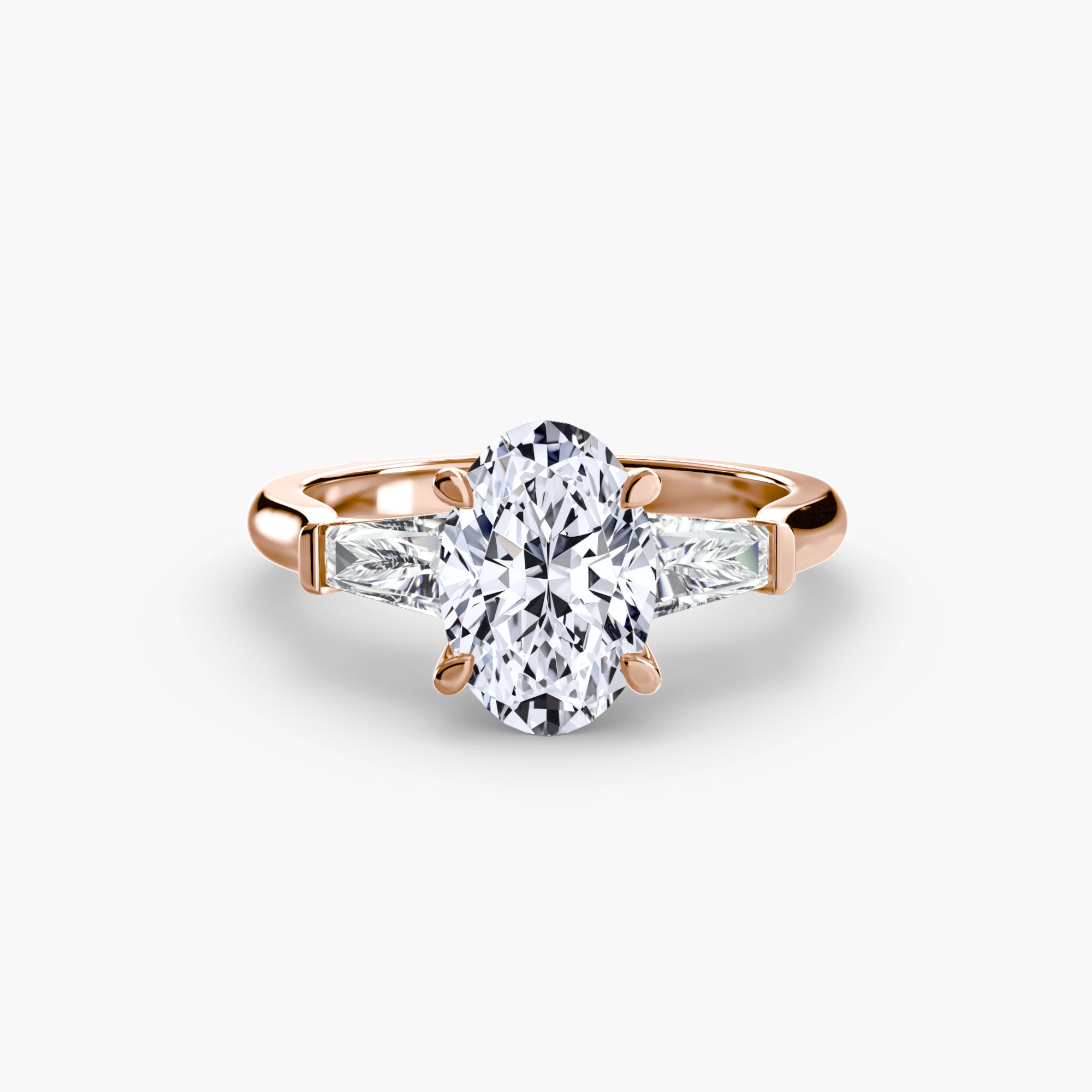 Three-Stone Ring (Baguette Side Stones) - VTC Watches