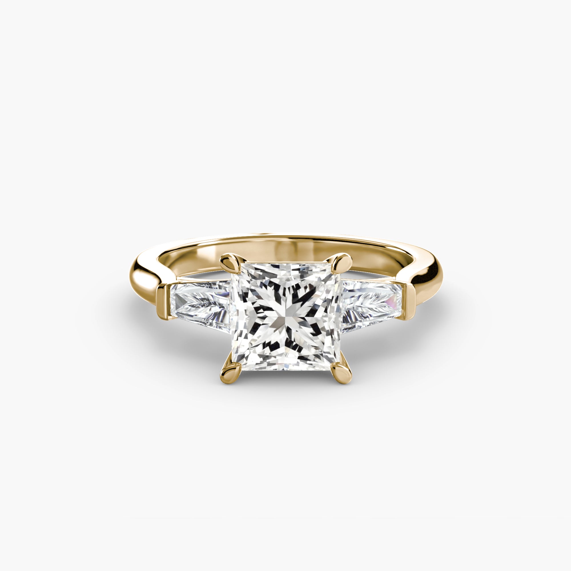 Three-Stone Ring (Baguette Side Stones) - VTC Watches