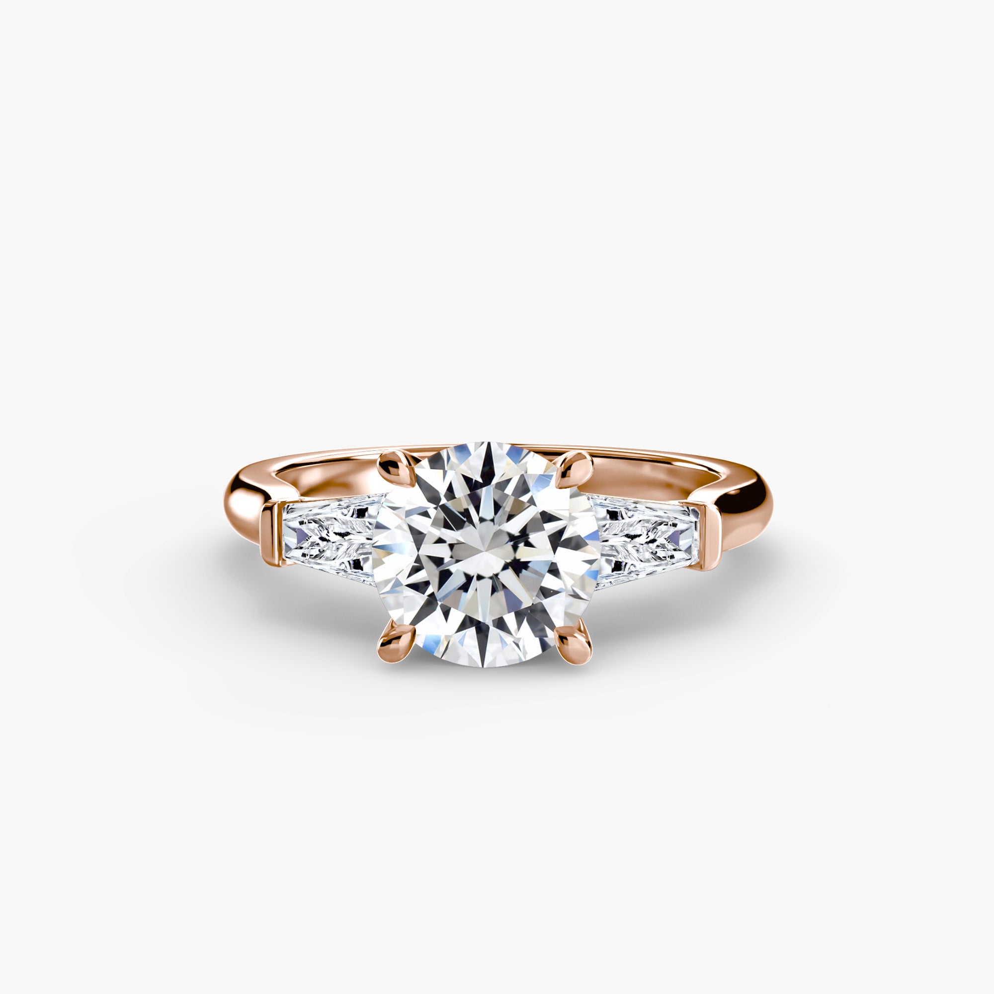 Three-Stone Ring (Baguette Side Stones) - VTC Watches