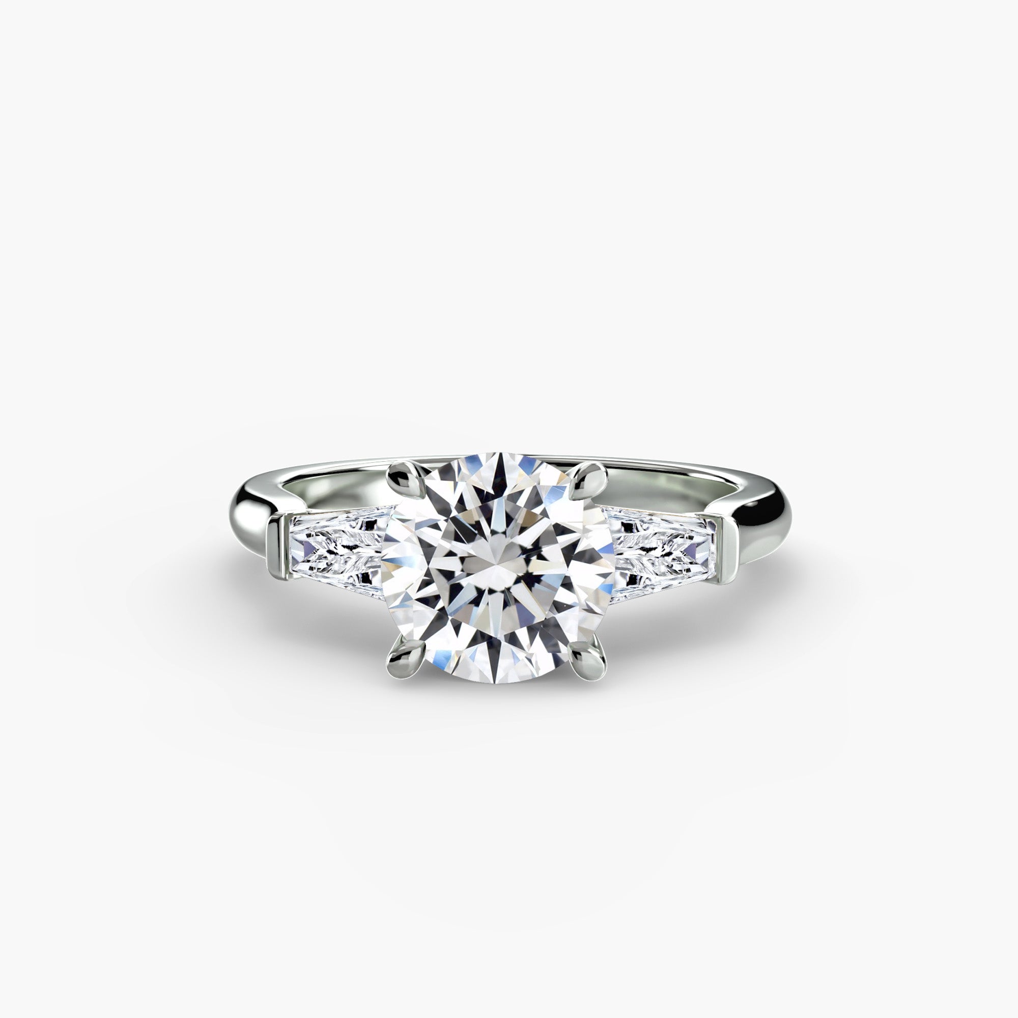 Three-Stone Ring (Baguette Side Stones) - VTC Watches
