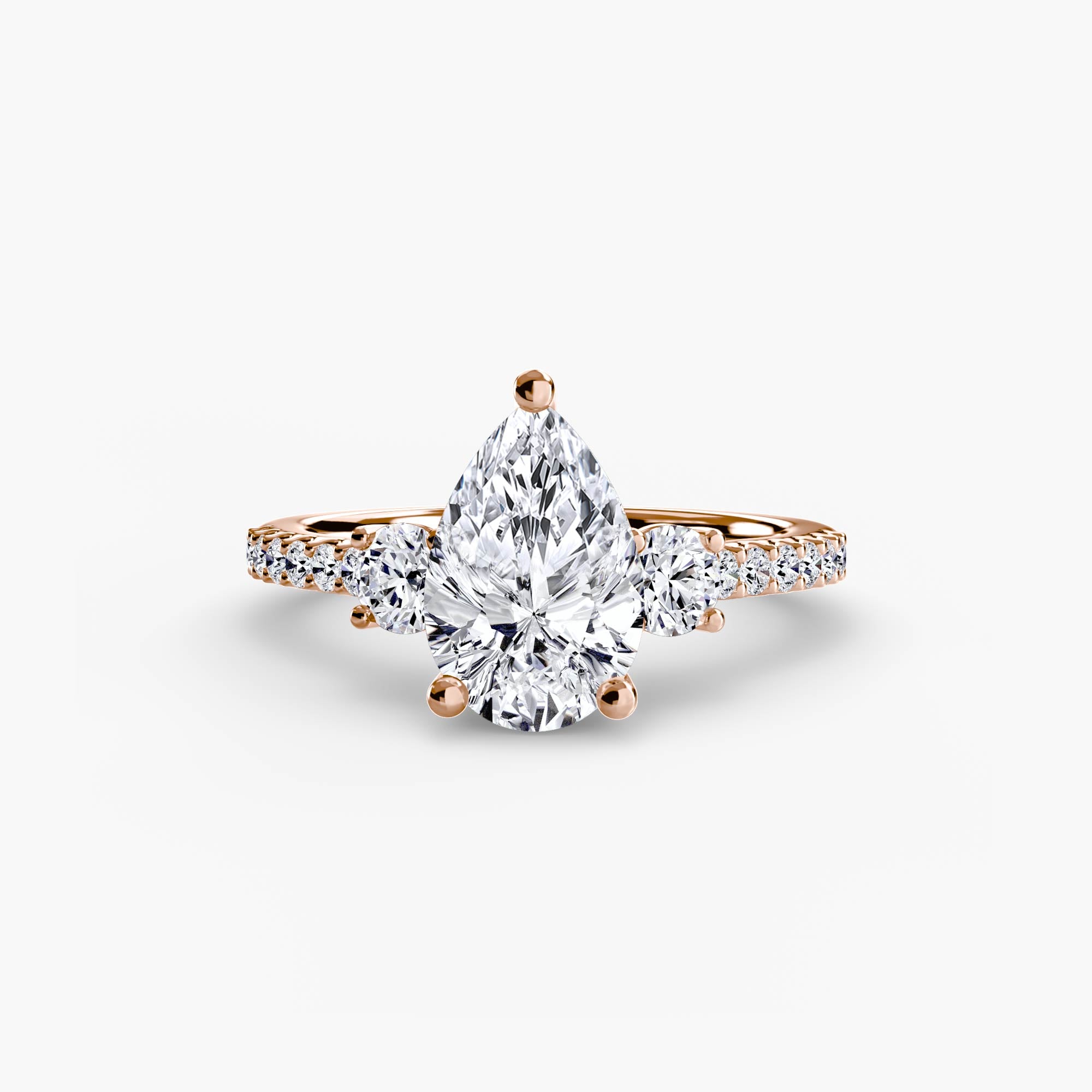 Three-Stone Ring with Pavé Band 5 - VTC Watches
