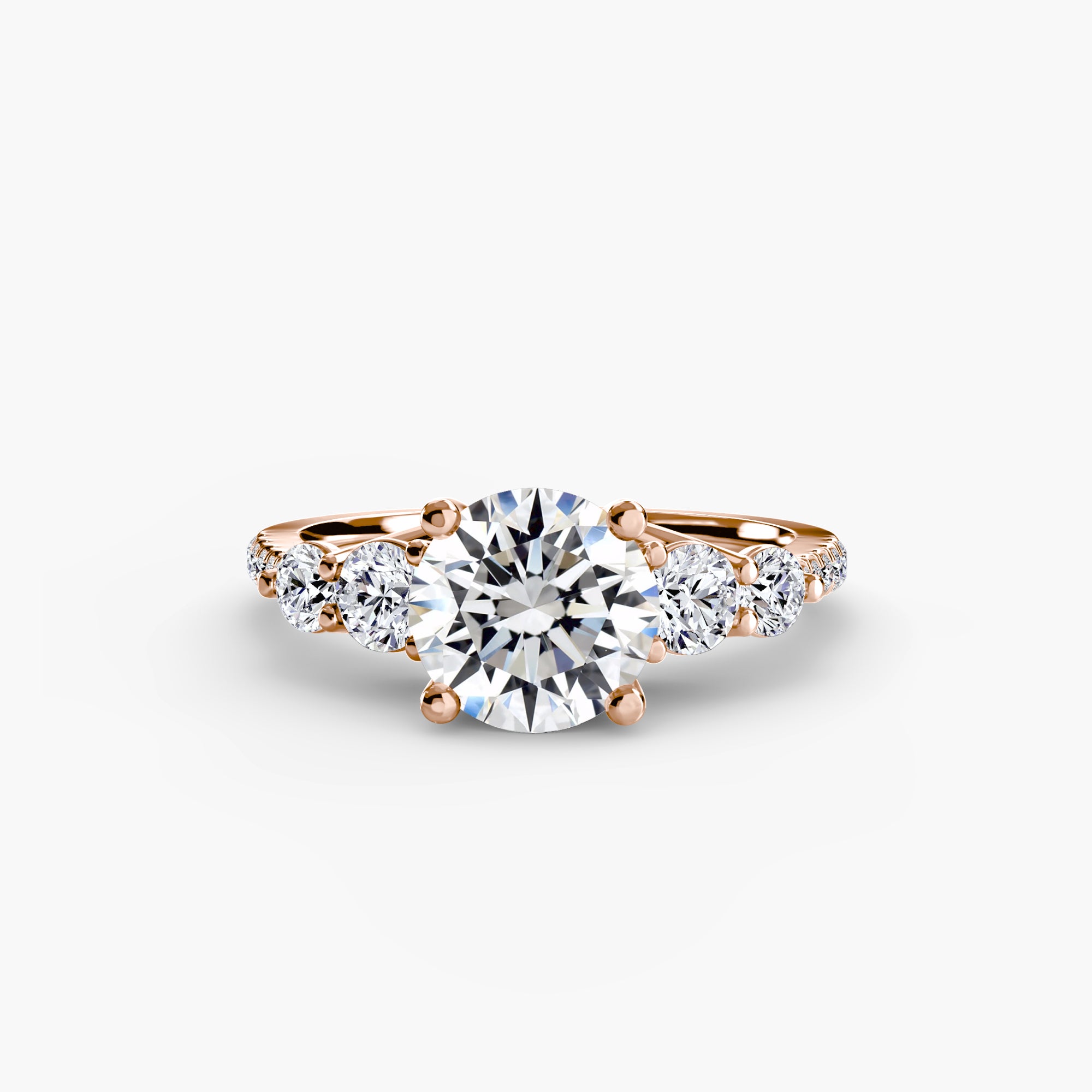 Five Stone Ring with Pavé Band - VTC Watches