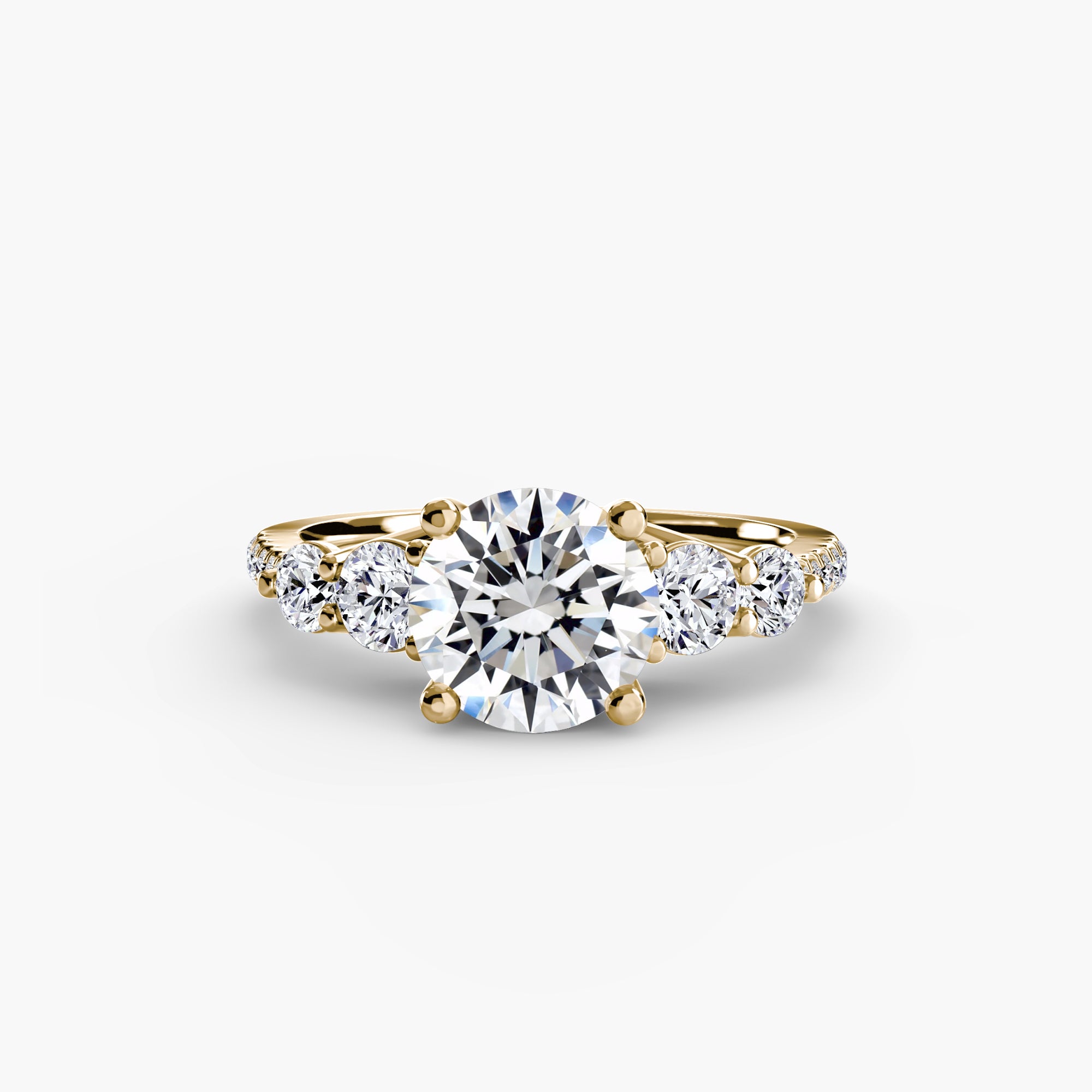Five Stone Ring with Pavé Band - VTC Watches