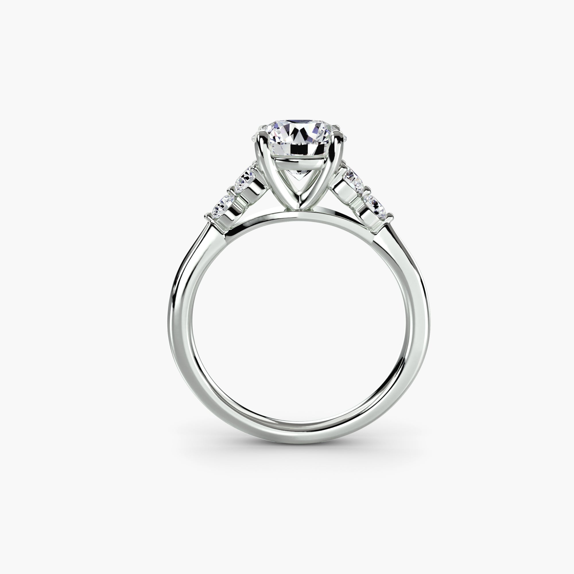 Solitaire with Shoulder Accents 2 - VTC Watches