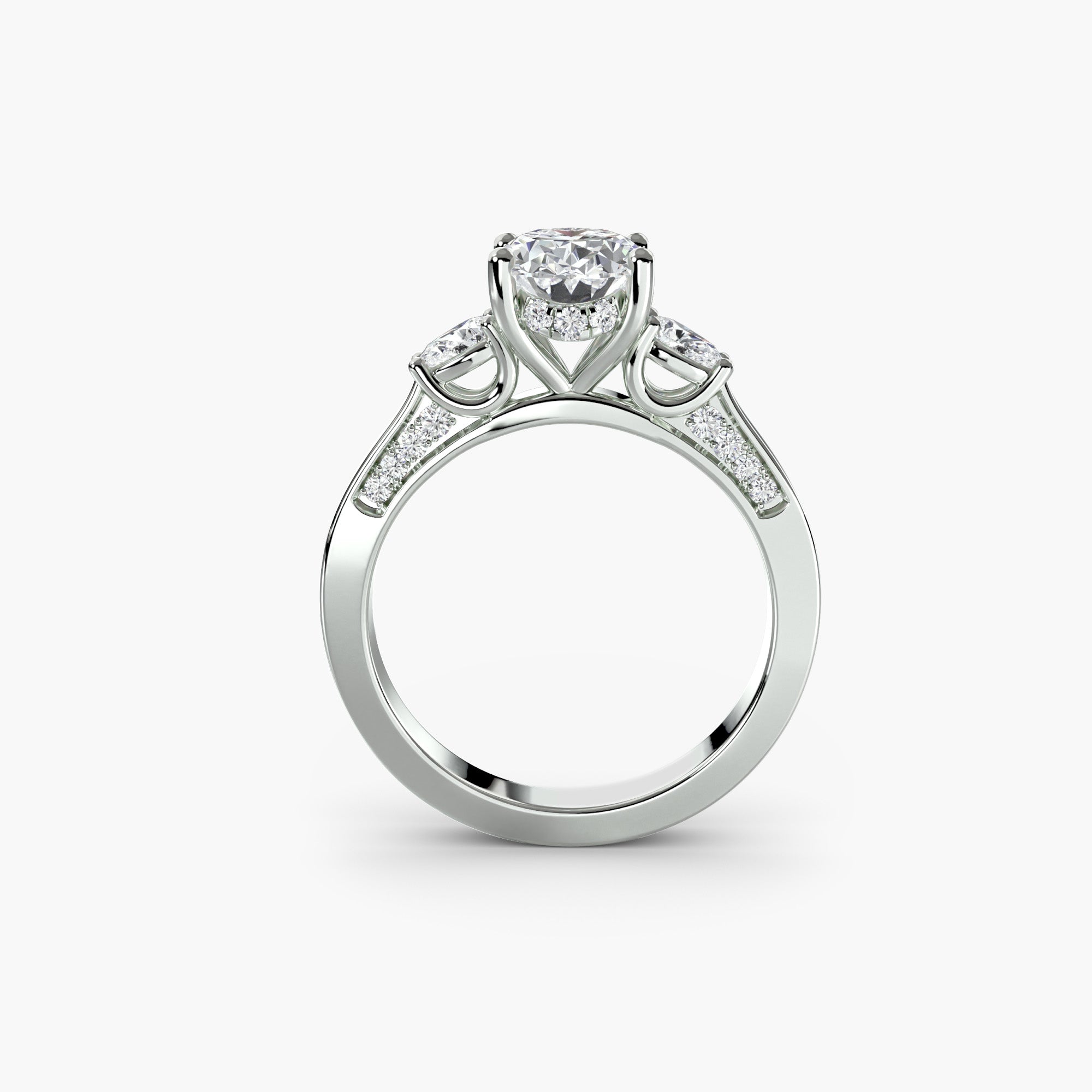 Three Stone with Pavé Shoulders - VTC Watches