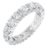 14K White Round 2ct Eternity Band