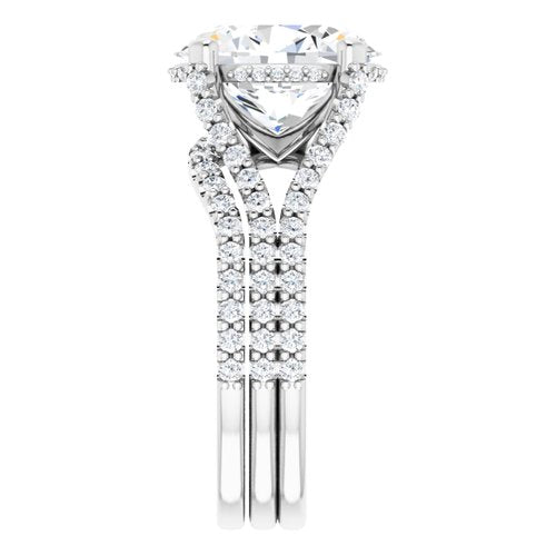 14K White Oval Engagement Ring - VTC Watches