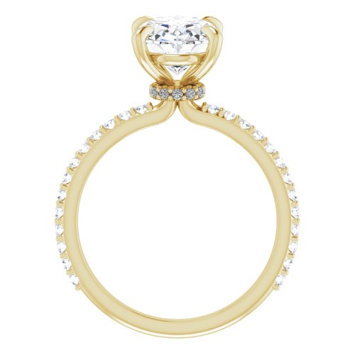 14K Yellow Oval Engagement Ring - VTC Watches