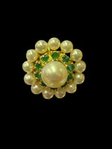 14k Pearl and Emerald Earrings - VTC Watches