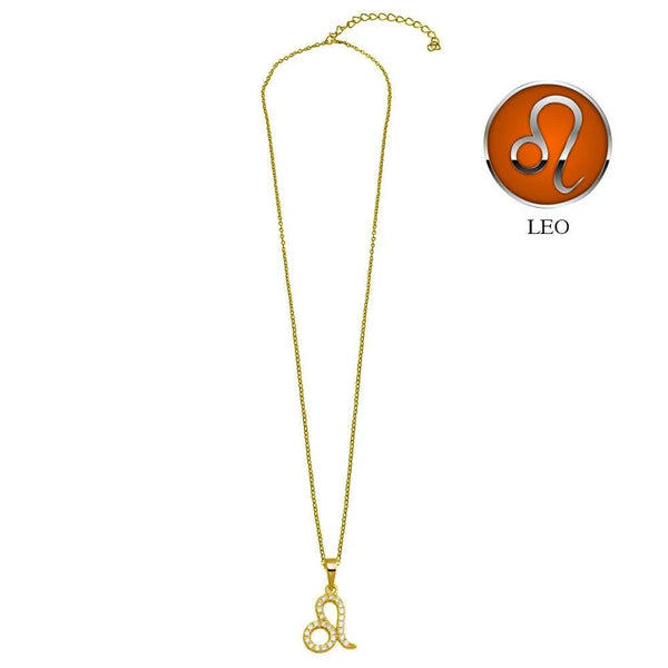 Gold Vermeil Leo CZ Necklace