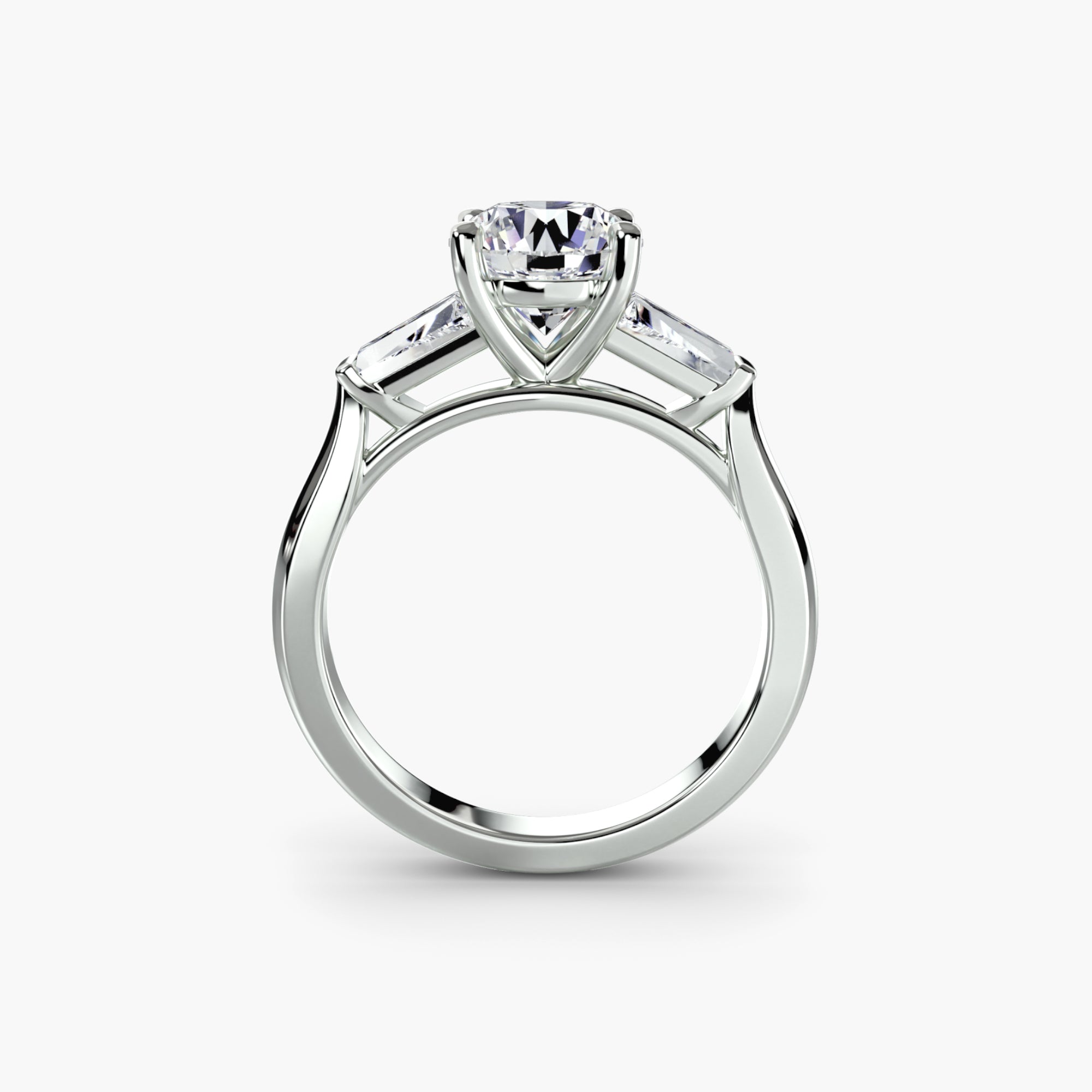 Three-Stone Ring (Baguette Side Stones) - VTC Watches