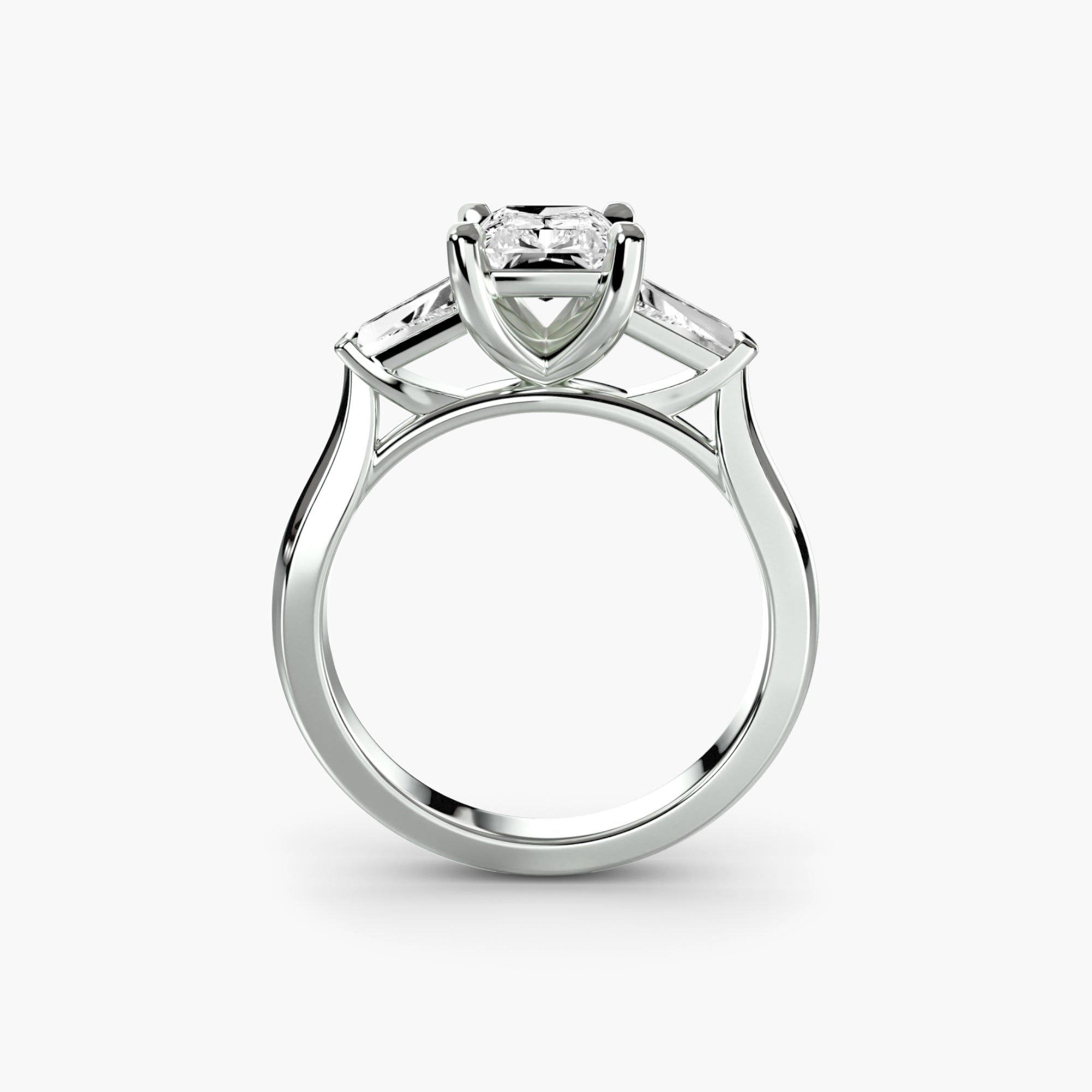 Three-Stone Ring (Baguette Side Stones) 2 - VTC Watches