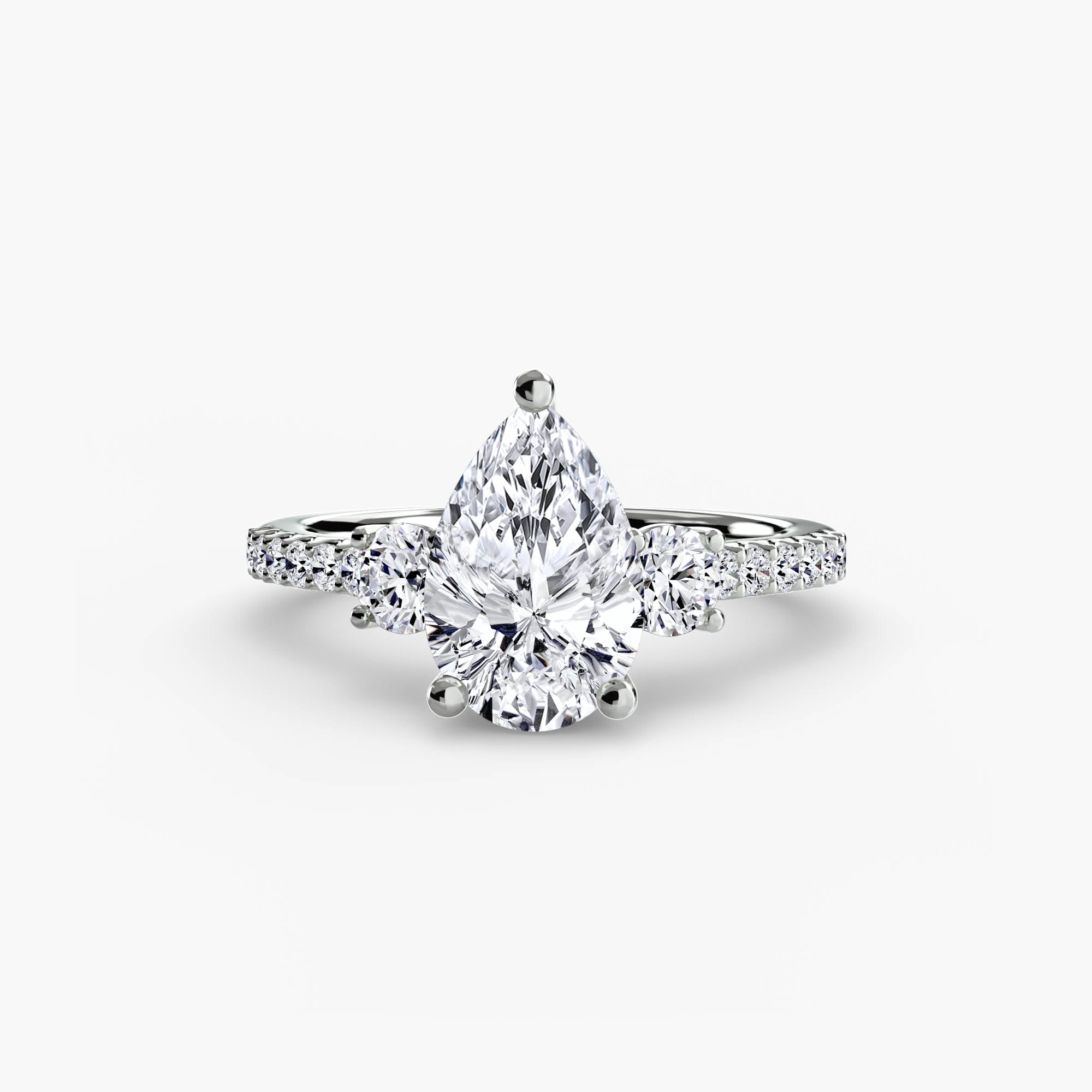 Three-Stone Ring with Pavé Band 5 - VTC Watches