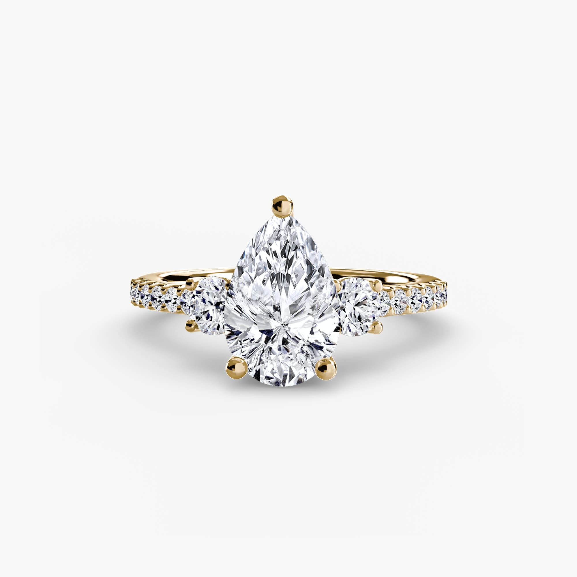Three-Stone Ring with Pavé Band 5 - VTC Watches