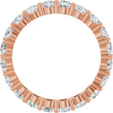 14K Rose Gold Round 2ct Eternity Band