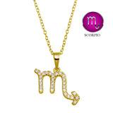 Gold Vermeil Scorpio CZ Necklace
