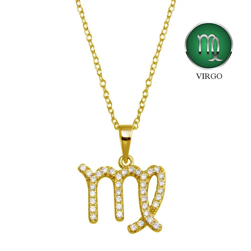 Gold Vermeil Virgo CZ Necklace