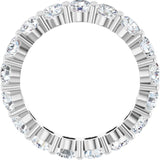14K White Round 2ct Eternity Band