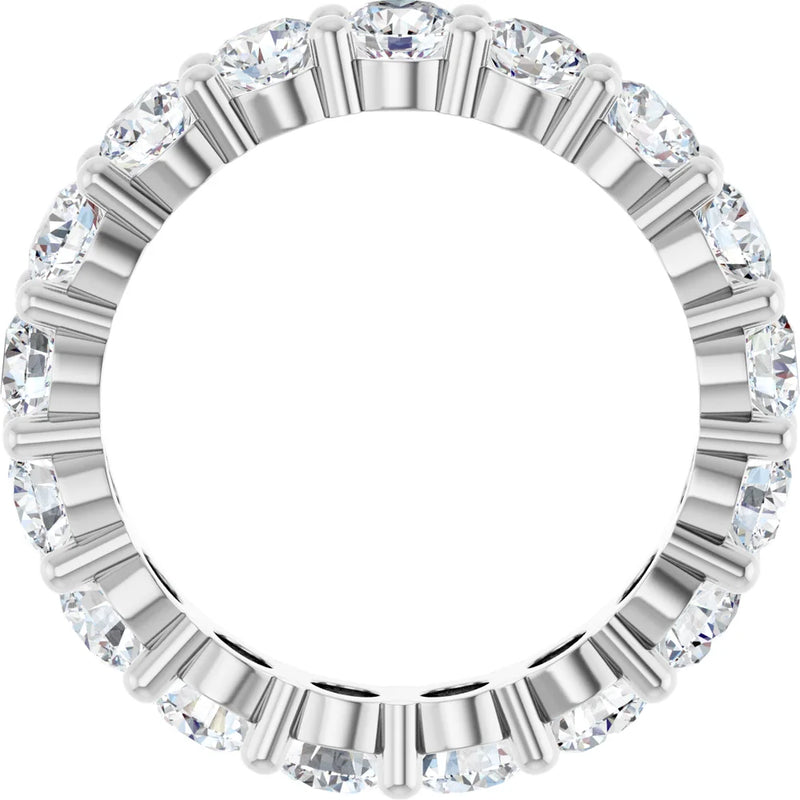 14K White Round 2ct Eternity Band