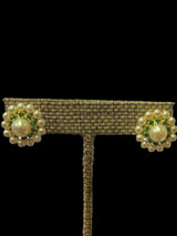 14k Pearl and Emerald Earrings - VTC Watches