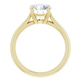 14K Yellow Round Engagement Ring