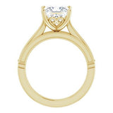 14K Yellow Square Engagement Ring