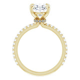 14K Yellow Oval Engagement Ring