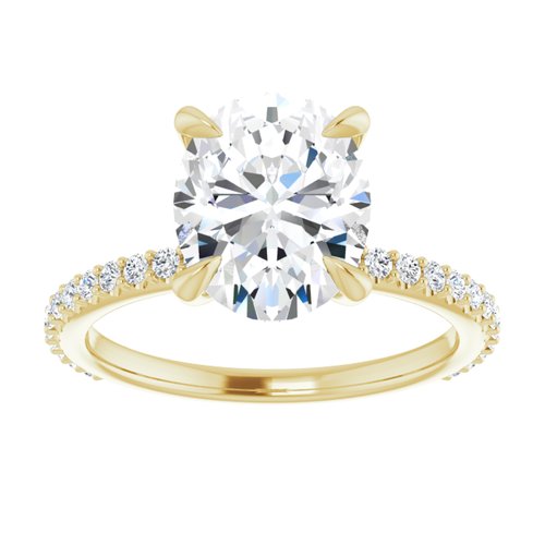 14K Yellow Oval Engagement Ring - VTC Watches