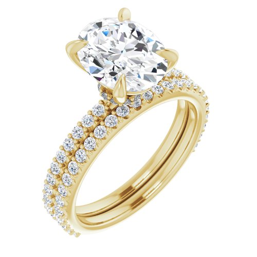 14K Yellow Oval Engagement Ring - VTC Watches