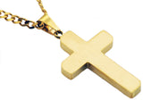 Blackjack Men's Gold Plated Cross Necklace BJP155G