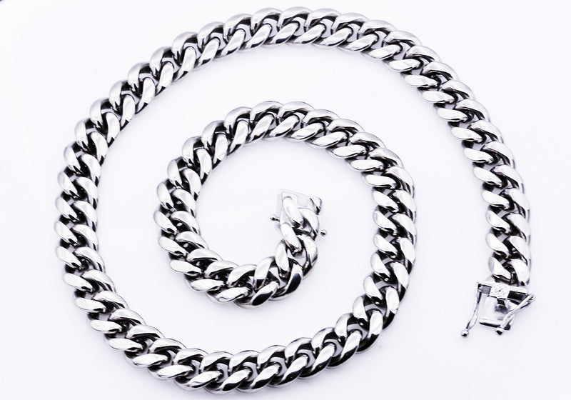 Blackjack Men's Cuban Link Chain Necklace BJS40NW