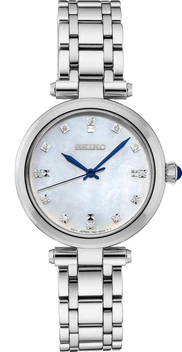 Seiko Diamonds Mother Of Pearl Dial SRZ529