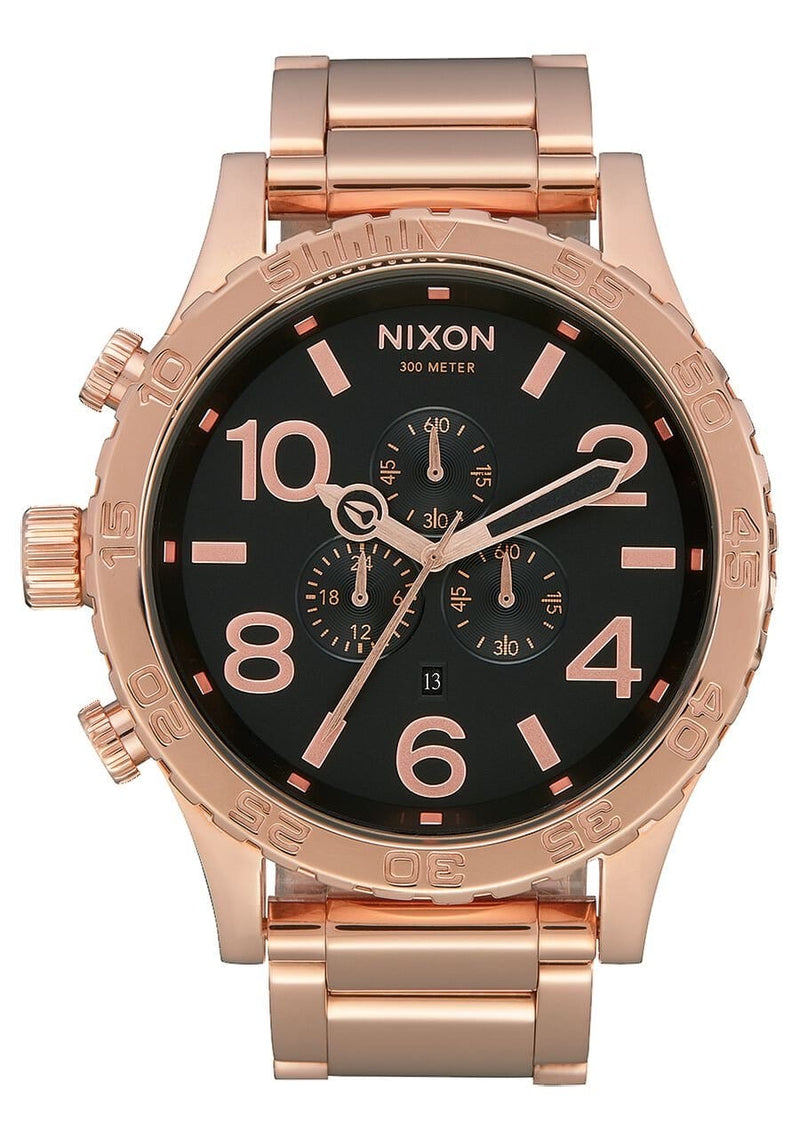 Rose Gold Nixon Brown Leather Watch Nixon Women's Arrow Rose Gold