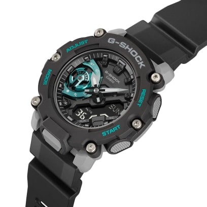 G-Shock Black and Turquoise GA-2200M-1ACR