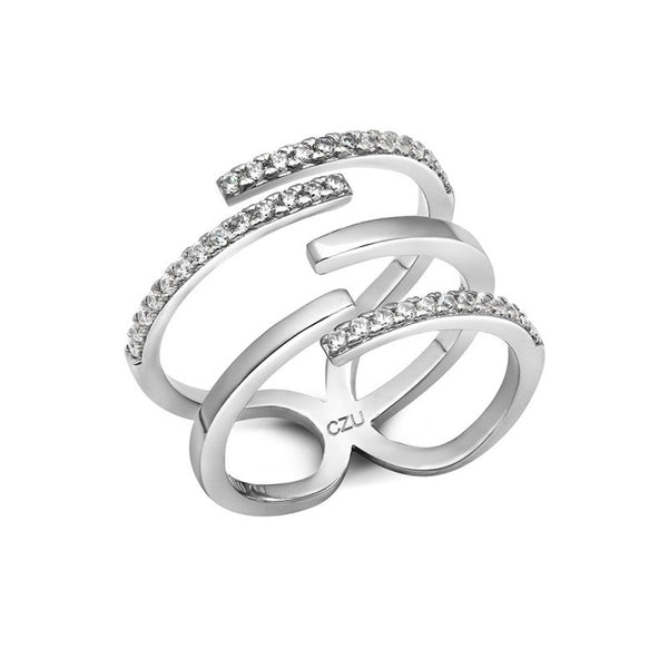 STERLING SILVER WITH PLATINUM RING